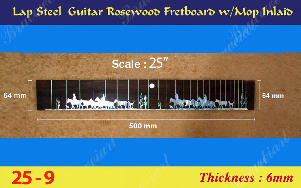 Bruce Wei, Lap Steel Fretboard w/MOP Inlay Scale 25"( 9 )