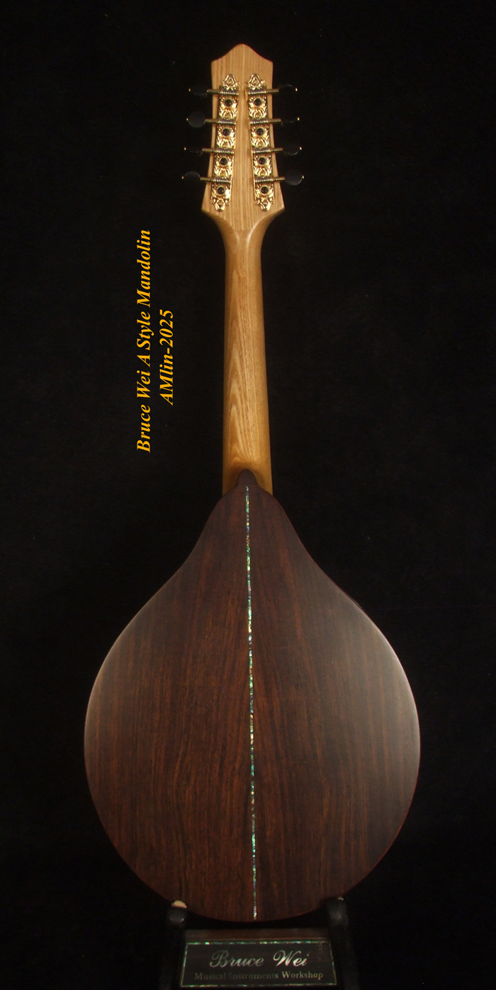 Bruce Wei Indian Rosewood A Style Mandolin, Abalone Inlay AMlin2025