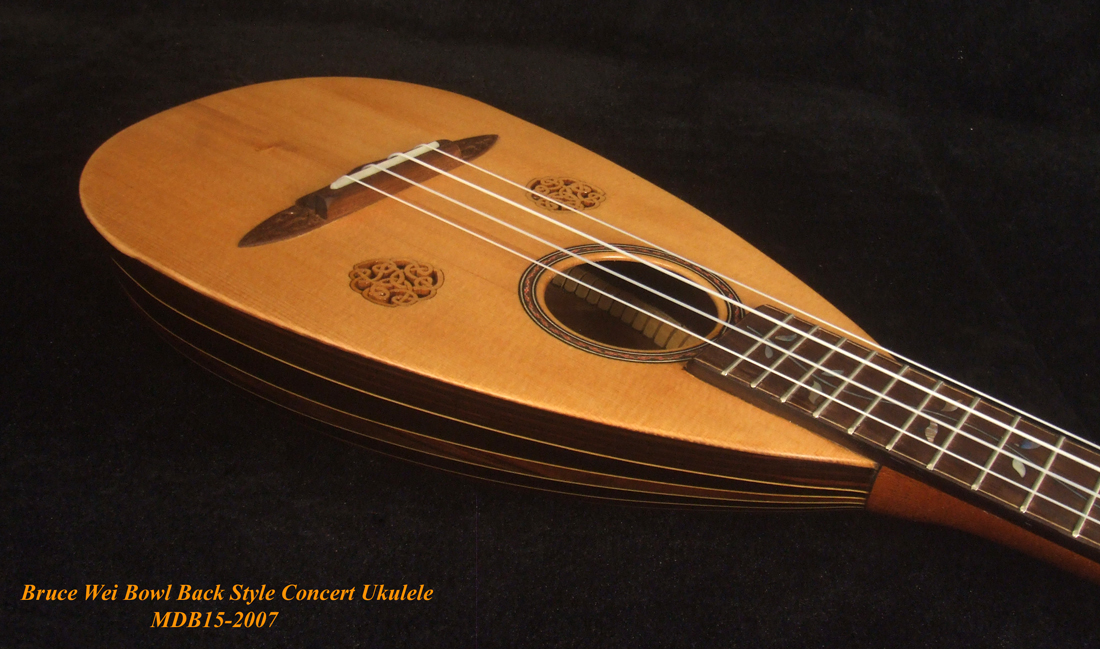 Bowl Back Style Concert Ukulele, Humming Bird Inlay MDB15-2007