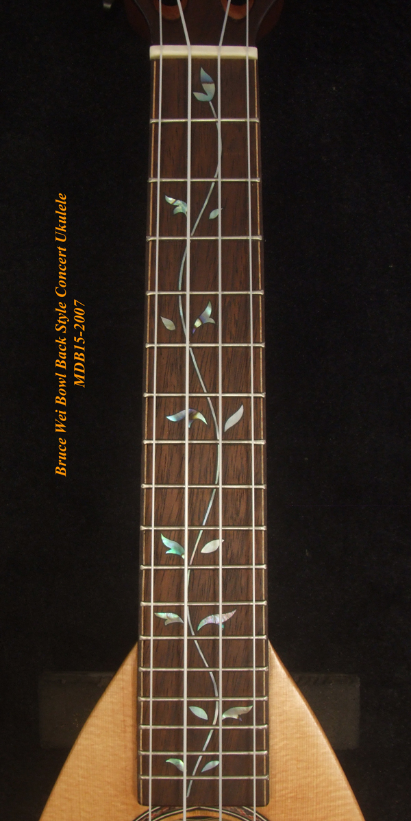 Bowl Back Style Concert Ukulele, Humming Bird Inlay MDB15-2007