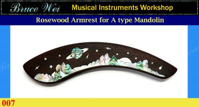 Bruce Wei,Mandolin Part-A Style Mandolin Armrest, Mop Inlay (AM-007)