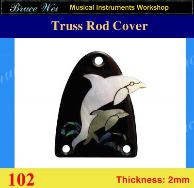 Bruce Wei, Macassar Ebony Truss Rod Cover w/MOP Inlay ( 102 )