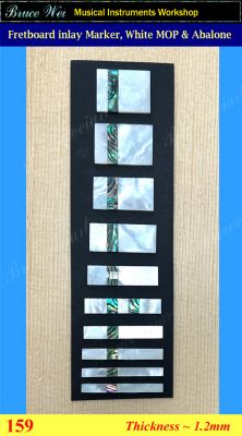 Bruce Wei, Inlay Material - DIY White Mop & Abalone Guitar Fretboard Inlay Marker (159) 