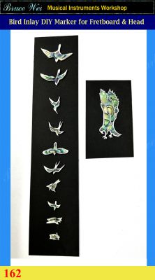 Bruce We DIY White Mop & Abalone Guitar Fretboard & Head Bird/ Eagle Inlay Marker (162)