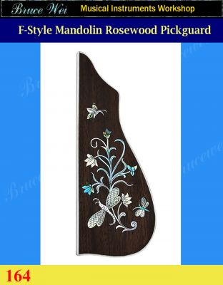 Bruce Wei, FStyle Mandolin Part-Rosewood Pickguard w/MOP Inlay (164)