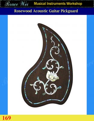 Bruce Wei, Guitar Part - Rosewood Pickguard W/ Mop Art Inlay (169)