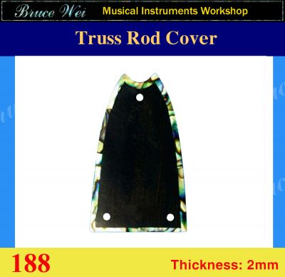 Bruce Wei, Macassar Ebony Truss Rod Cover w/ Abalone Inlay ( 188)