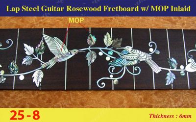 Bruce Wei, Lap Steel Fretboard w/MOP Inlay Scale 25