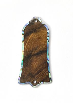 Bruce Wei, Burl Wood Truss Rod Cover, Abalone Inlay, Fit Gibson (257)