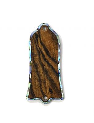 Bruce Wei, Zebra Wood Truss Rod Cover, Abalone Inlay, Fit Gibson (258)