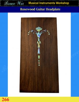 Bruce Wei, Guitar Part - Rosewood Headplate w/ Abalone Inlay (266)
