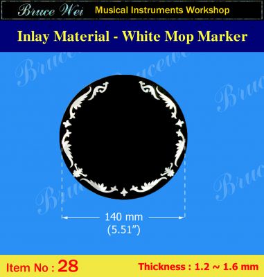 Bruce Wei, Inlay Material - DIY White Color MOP Inlay markers (28)