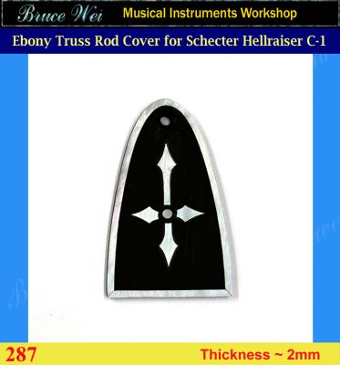 Free Shipping Schecter Hellraiser C-1 Guitar Rosewood Truss Rod Cover, Mop Inlay, Bruce Wei (287)