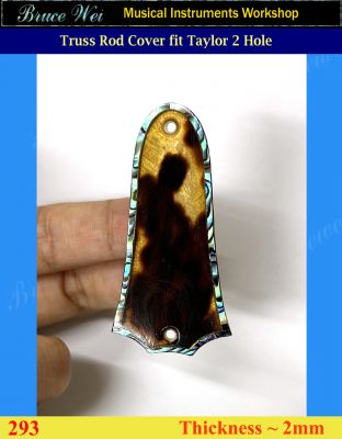 Free Shipping Bruce Wei UNIQUE Truss Rod Cover fit Taylor 2 Hole, Abalone inlay (293)
