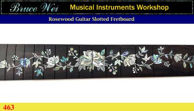 For Guitar, Handmade Rosewood Slotted Fretboard, MOP & Abalone Inlay, Scale 25.5