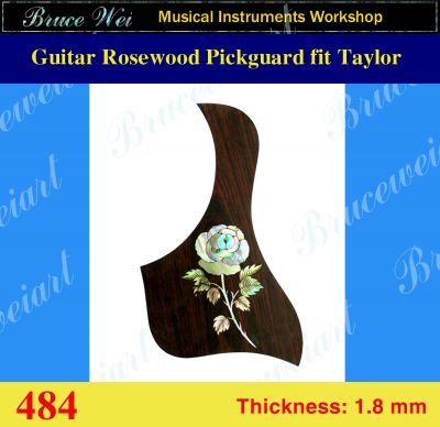 Bruce Wei, Guitar Part - Rosewood Pickguard Fit Taylor 517e, Mop Inlay (484)