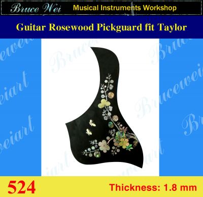 Bruce Wei, Guitar Part - Rosewood Pickguard Fit Taylor 517e, Mop Inlay ( 524 )