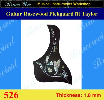 Bruce Wei, Guitar Part - Rosewood Pickguard Fit Taylor 517e, Mop Inlay ( 526 )