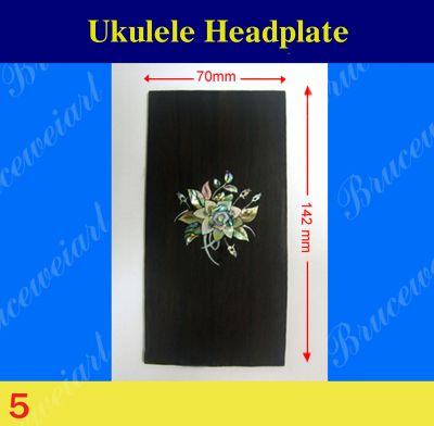 Bruce Wei, Ukulele Part - Rosewood Headplate w/ Mop Art Inlay ( 5 )