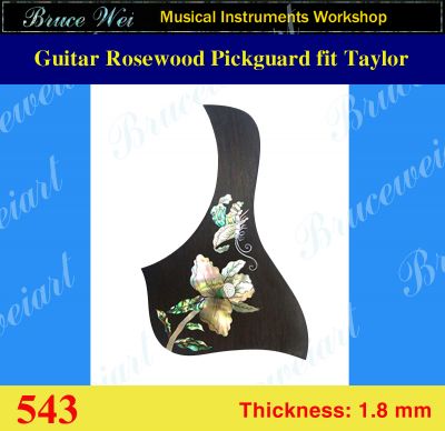 Bruce Wei, Guitar Part - Rosewood Pickguard Fit Taylor 517e, Mop Inlay ( 543 )