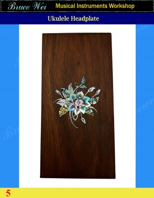 Bruce Wei, Ukulele Part - Rosewood Headplate w/ Mop Art Inlay ( 5 )