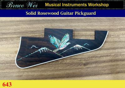 Guitar Rosewood Pickguard, Mop & Abalone Inlay, Bruce Wei ( 643 ) 