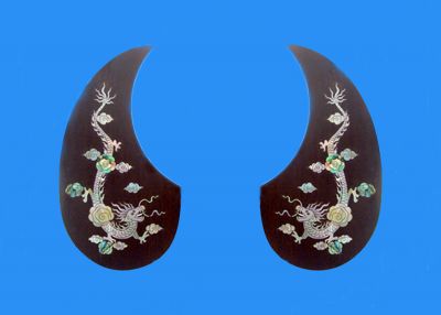 Guitar Rosewood Pickguard, Mop & Abalone Inlay 2pcs, Bruce Wei ( 656)