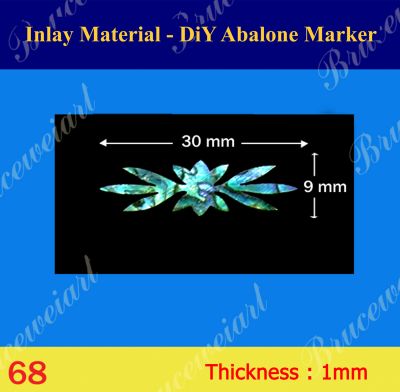 Bruce Wei, Inlay Material - DIY Abalone Inlay markers (5pcs) (68)