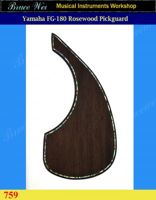 Bruce Wei, Guitar Part Rosewood Pickguard, Yamaha FG-180 type , Abalone Inlay (759)