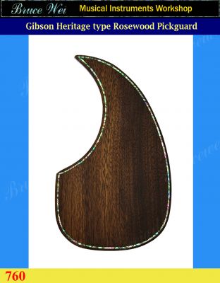 Bruce Wei, Guitar Part Rosewood Pickguard - Gibson Heritage type , Abalone Inlay (760)