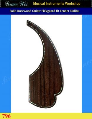 Fit Fender Malibu, Guitar Rosewood Pickguard, Abalone Inlay, Bruce Wei (796)