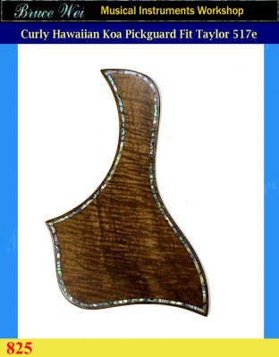 Fit Taylor 517e Guitar, Solid Curly Hawaiian Koa with Abalone Inlay, Bruce Wei (825) 