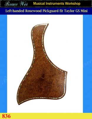 Left-handed Guitar Handmade Rosewood Pickguard Fit Taylor GS Mini, 5