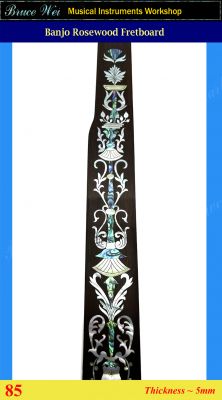Banjo Handmade Rosewood Fretboard, MOP & Abalone Inlay, Bruce Wei (85) 