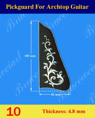 Bruce Wei, Archtop Guitar Part - Pickguard w/ MOP Art Inlay (10)