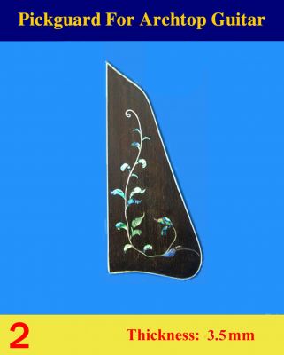Archtop Guitar Pickguard, MOP & Abalone Inlay, Bruce Wei (2)