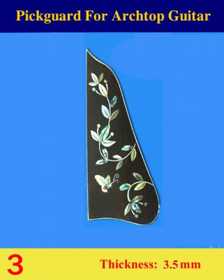 For Archtop Guitar, Handmade Rosewood Pickguard, MOP & Abalone Inlay, Bruce Wei (3)