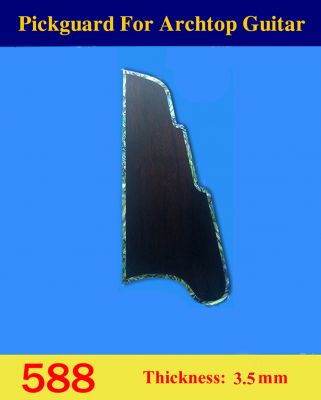 Archtop Guitar Macassar Ebony Pickguard, Abalone Inlay, Bruce Wei (588) 