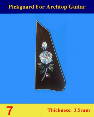 Archtop Guitar Pickguard, MOP & Abalone Inlay, Bruce Wei (7) 