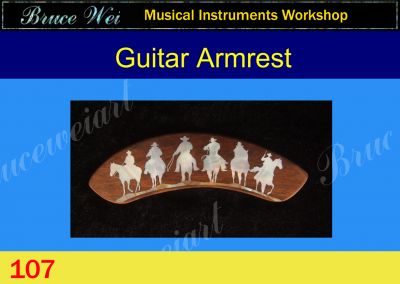 Bruce Wei, Guitar Part - Rosewood Armrest w/ MOP Art Inlay (107)