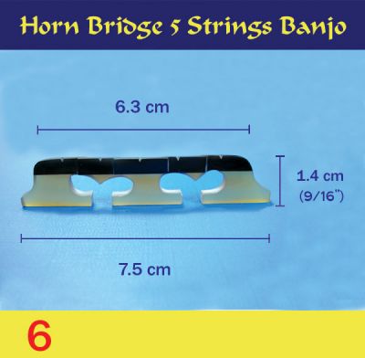Bruce Wei, Compensated 5-Strings Banjo Horn Bridge Height=14mm (6)