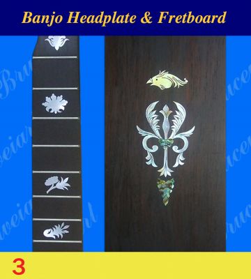 Bruce Wei, Rosewood Banjo Head & Fretted Fretboard w/MOP Inlay(3)
