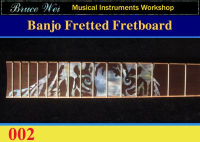 Bruce Wei, 26 3/16'' Banjo Rosewood Fretted Fretboard w/ Inlay (002 )