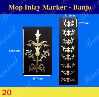 Bruce Wei, Banjo Inlay Material - DIY Gold Mop Inlay markers (20)