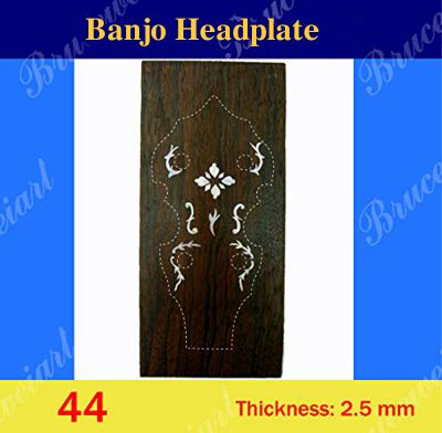 Bruce Wei, Banjo Part - Rosewood Headplate w/MOP Art Inlay (44)