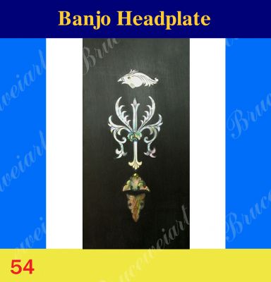 Bruce Wei, Banjo Part - Rosewood Headplate w/MOP Art Inlay (54)