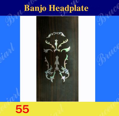 Bruce Wei, Banjo Part - Rosewood Headplate w/MOP Art Inlay (55)