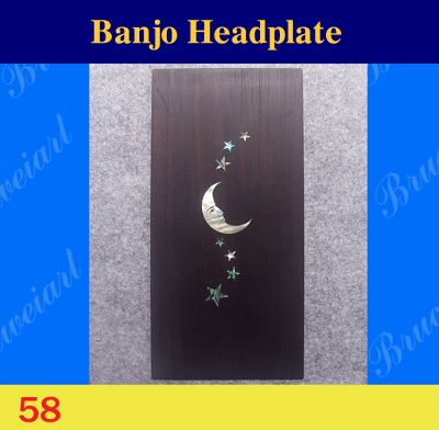 Bruce Wei, Banjo Part - Rosewood Headplate w/MOP Art Inlay (58)