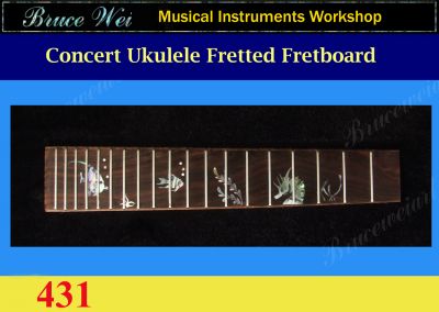 Bruce Wei, Concert Ukulele Fretted Fretboard w/MOP Art Inlay (431)