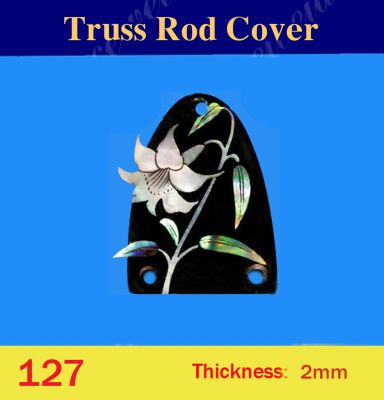 Bruce Wei, Macassar Ebony Truss Rod Cover w/MOP Inlay (127)